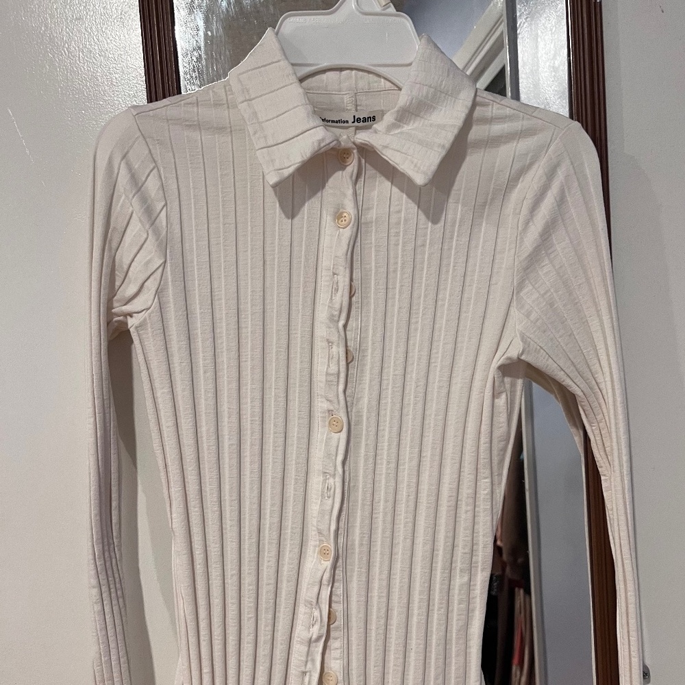 REFORMATION - Ribbed Long Sleeve Top